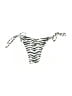 SOFIA Stripes Silver Swimsuit Bottoms Size M - photo 2