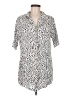 Z Supply Animal Print Silver Ivory Short Sleeve Blouse Size M - photo 1