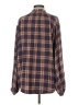 Unbranded Plaid Brown Long Sleeve Button-Down Shirt Size S - photo 2