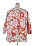 Unbranded 100% Polyester Floral Pink 3/4 Sleeve Blouse Size 2X - photo 2
