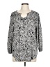 Ruby Rd. Silver 3/4 Sleeve Blouse Size L - photo 1