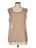 Linda Lundstrom Tan Sleeveless T-Shirt Size L - photo 1