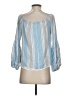 WAYF 100% Rayon Blue 3/4 Sleeve Blouse Size S - photo 2