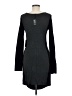 Express Solid Gray Casual Dress Size M - photo 2