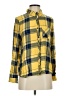 Love Tree 100% Rayon Plaid Yellow Long Sleeve Button-Down Shirt Size S - photo 1