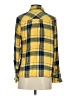 Love Tree 100% Rayon Plaid Yellow Long Sleeve Button-Down Shirt Size S - photo 2
