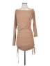 Shein Solid Tan Cocktail Dress Size 4 - photo 1