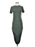 Missguided Solid Green Casual Dress Size 4 - photo 1