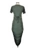 Missguided Solid Green Casual Dress Size 4 - photo 2