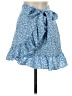 Shein 100% Polyester Paisley Blue Casual Skirt Size XS - photo 1