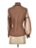 Shein Houndstooth Brown Long Sleeve Blouse Size XS - photo 2