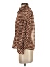 Shein Houndstooth Brown Long Sleeve Blouse Size XS - photo 5