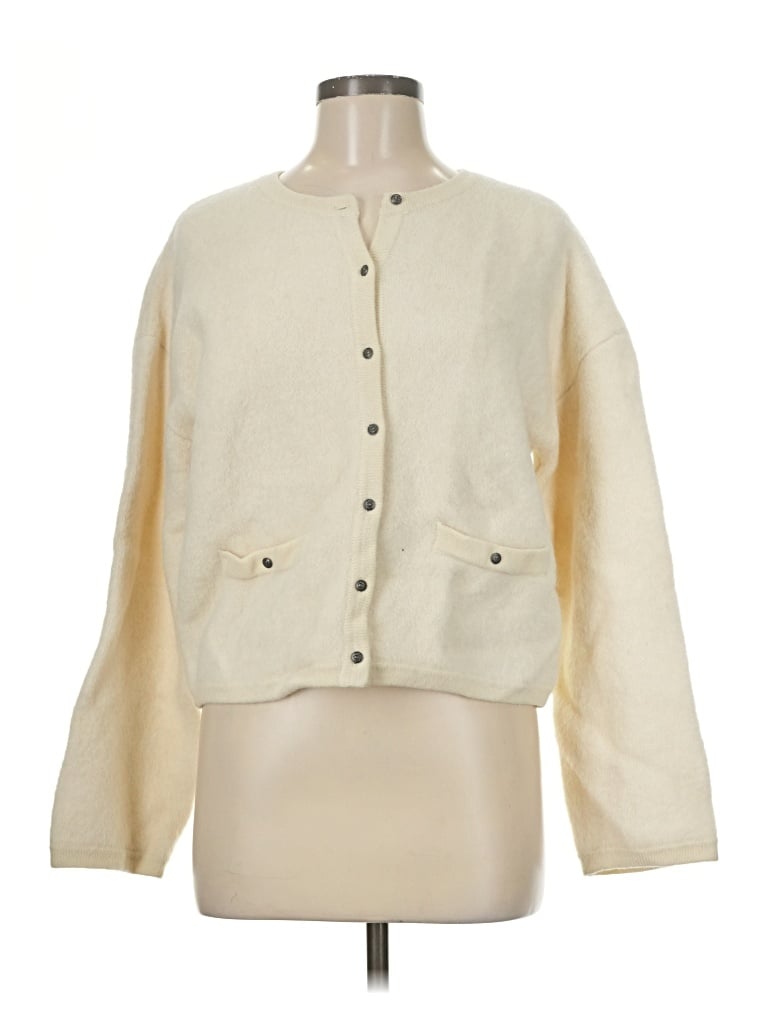 Pre-owned The Kooples Cardigan Sweater In White