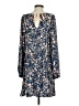 Hinge 100% Viscose Paisley Blue Casual Dress Size XS - photo 2
