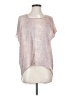 Bar III Metallic Silver Short Sleeve Top Size XS - photo 1