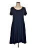 Style&Co Solid Blue Casual Dress Size L - photo 1