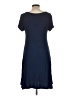 Style&Co Solid Blue Casual Dress Size L - photo 2
