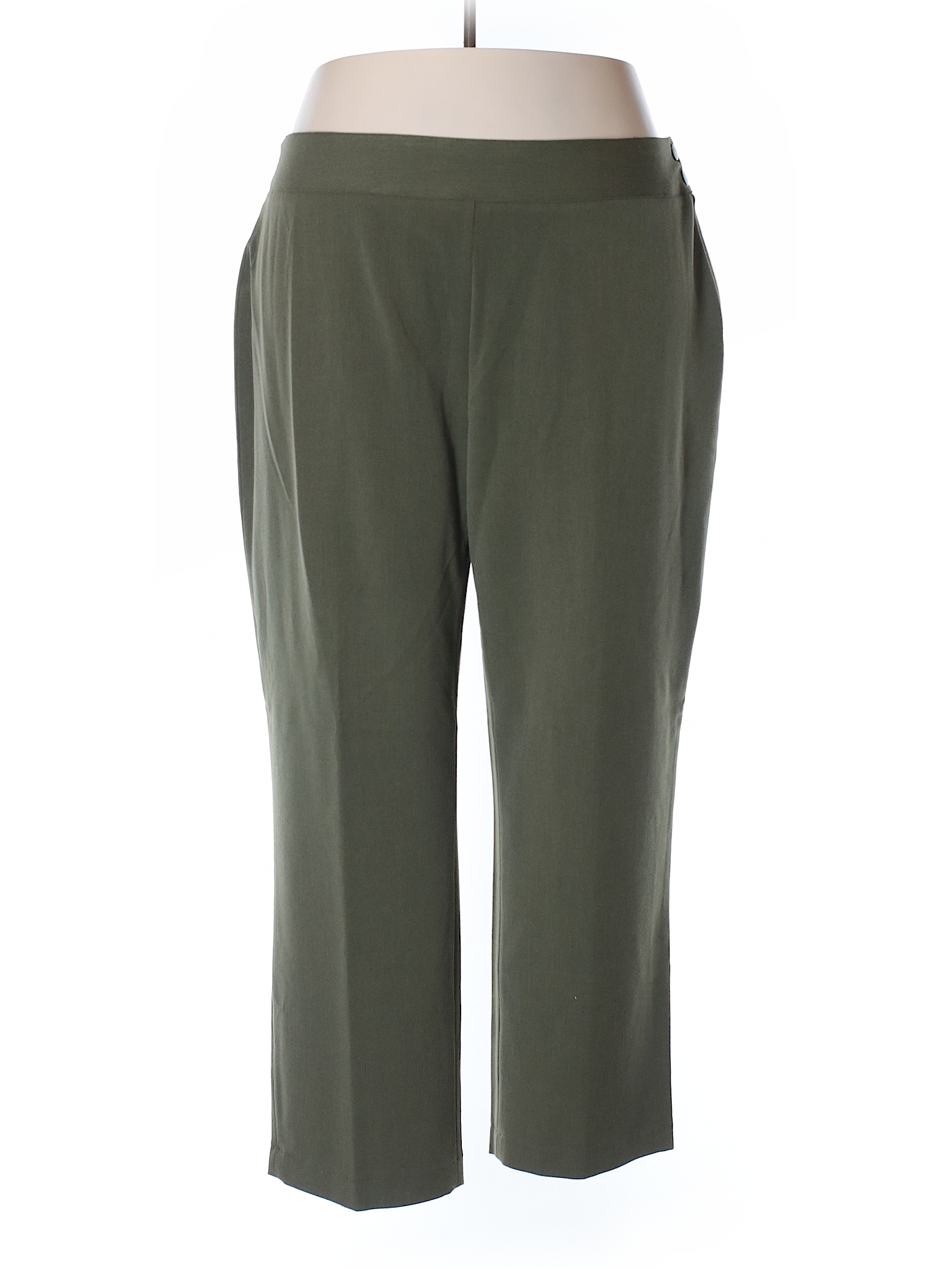 Charter Club Solid Dark Green Dress Pants Size 22W (Plus) - 71% off ...