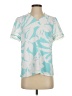 Ann Taylor 100% Polyester Teal Short Sleeve Top Size S - photo 1