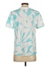 Ann Taylor 100% Polyester Teal Short Sleeve Top Size S - photo 2