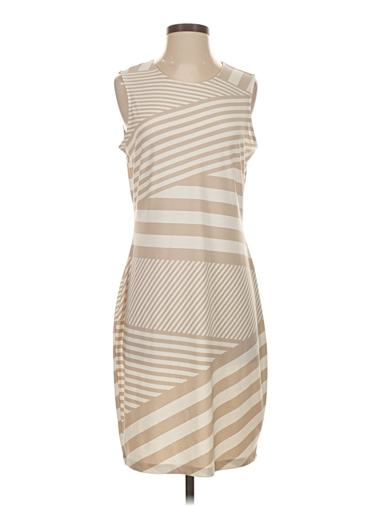 Pre-owned Calvin Klein Casual Dress In Tan