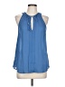 Joie 100% Silk Blue Sleeveless Silk Top Size L - photo 1