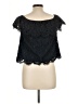 Olivia Grey Black Short Sleeve Blouse Size M - photo 2