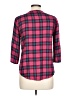 Koch 100% Rayon Plaid Pink 3/4 Sleeve Blouse Size L - photo 2