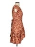 XIX Palms Print Red Cocktail Dress Size S - photo 4