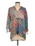 Boho Chic 100% Polyester Orange 3/4 Sleeve Blouse Size S - photo 1