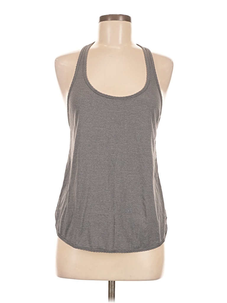 Pre-owned Lululemon Athletica Tank Top Gray Halter Neckline Tops