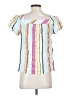 J.Crew 100% Cotton Stripes Pink Short Sleeve Blouse Size XS - photo 2