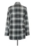 ASOS 100% Polyester Plaid Black Gray Coat Size 4 - photo 2