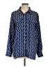 Tommy Hilfiger 100% Polyester Print Blue Long Sleeve Blouse Size L - photo 1