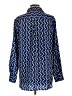 Tommy Hilfiger 100% Polyester Print Blue Long Sleeve Blouse Size L - photo 2