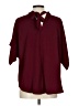 Unbranded 100% Polyester Burgundy 3/4 Sleeve Blouse Size L - photo 2