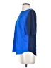 Cremieux Color Block Blue 3/4 Sleeve Top Size S - photo 5