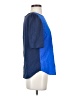 Cremieux Color Block Blue 3/4 Sleeve Top Size S - photo 4