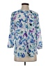 Not Your Daughter's Jeans Floral Blue 3/4 Sleeve Blouse Size S - photo 1