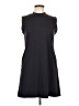 Unbranded Solid Black Casual Dress Size L - photo 1