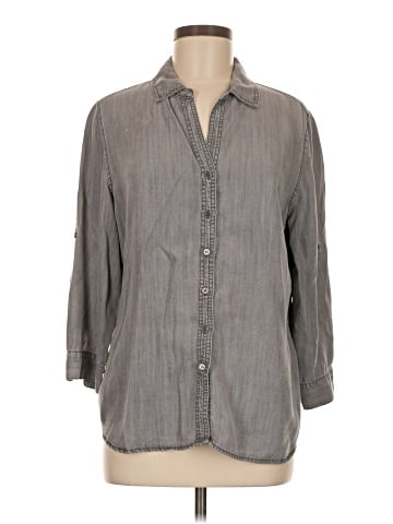 Hester & Orchard 3/4 Sleeve Button-Down Shirt (view 1)