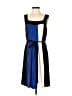 Chetta B 100% Polyester Color Block Blue Casual Dress Size 2 - photo 1