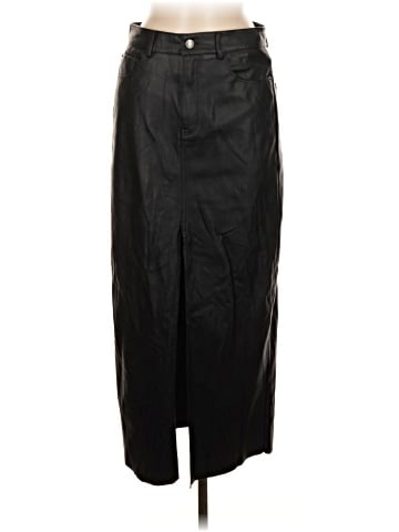 Stradivarius Faux Leather Skirt (view 1)