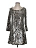 Isle Apparel 100% Polyester Animal Print Silver Casual Dress Size S - photo 1