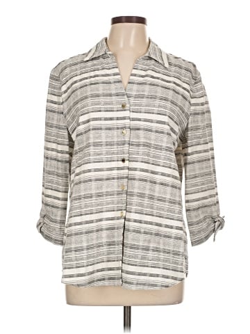 AK Anne Klein 3/4 Sleeve Button-Down Shirt (view 1)