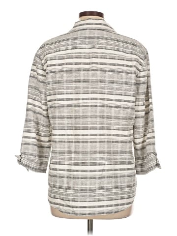 AK Anne Klein 3/4 Sleeve Button-Down Shirt (view 2)