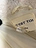 C'est Toi 100% Polyester Solid Ivory Faux Fur Jacket Size M - photo 6