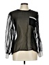 Voice 100% Polyester Black Long Sleeve Blouse Size L - photo 1