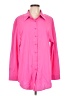 Unbranded 100% Polyester Solid Pink 3/4 Sleeve Blouse Size L - photo 1
