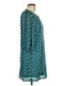 Wish 100% Polyester Chevron-herringbone Teal Blue Casual Dress Size M - photo 4